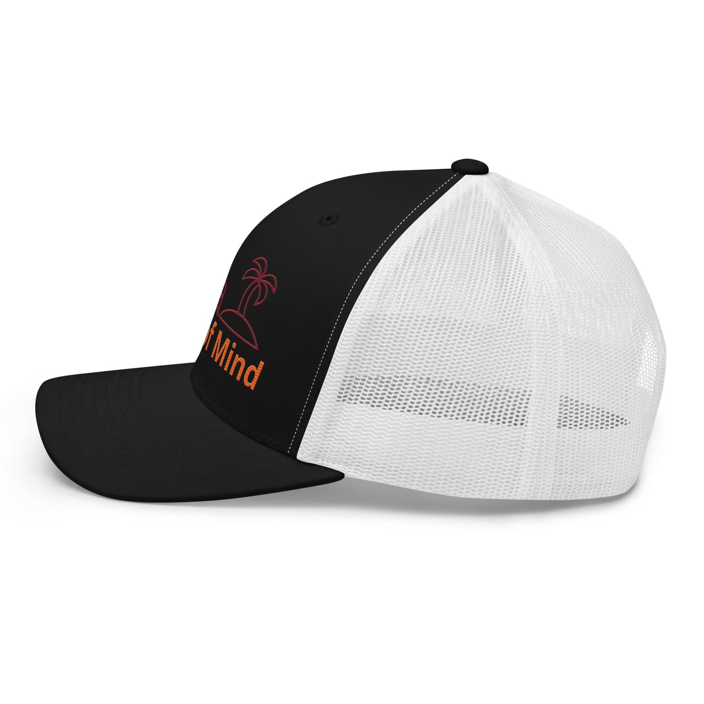 Embroidered Aloha State of Mind mesh cap side angle