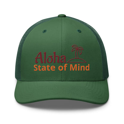 Green Aloha State of Mind cap variations