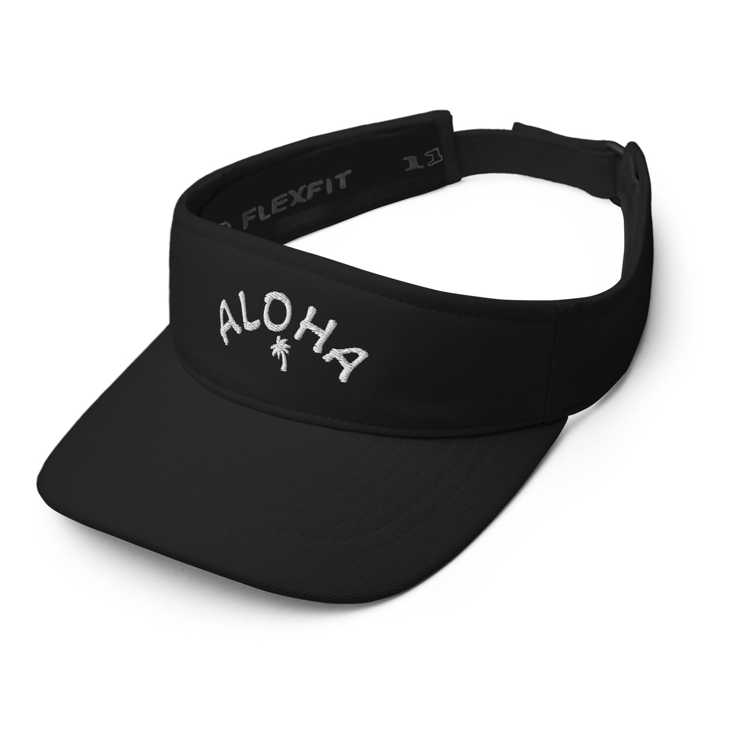 Side view of breathable visor with adjustable strap
