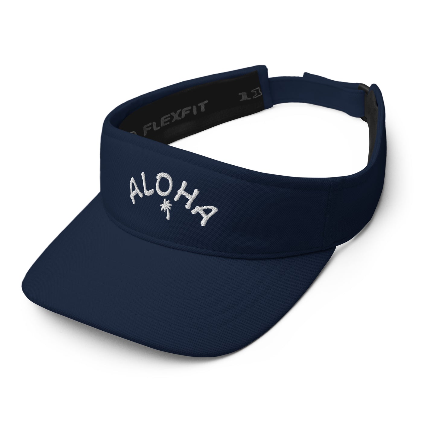 Side view of breathable visor with adjustable strap