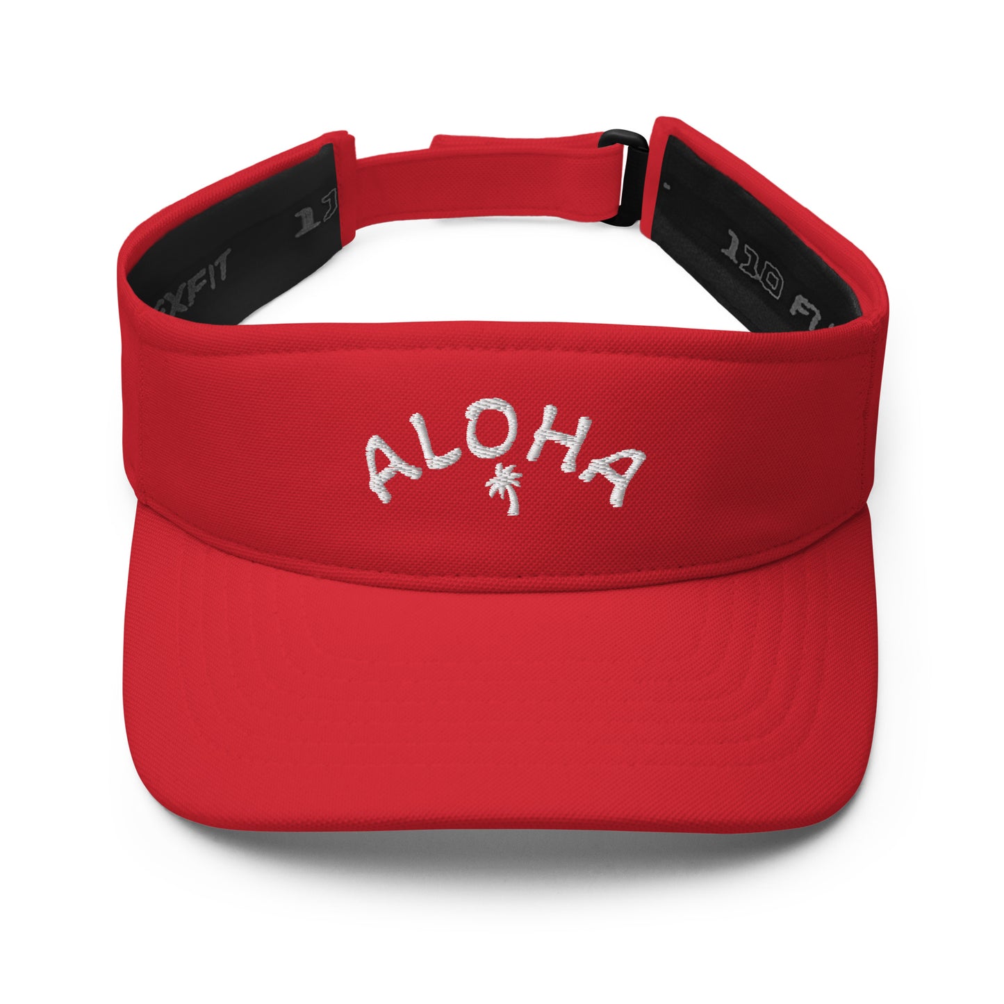 Red lightweight visor hat for outdoor activities