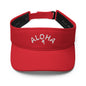 Red lightweight visor hat for outdoor activities