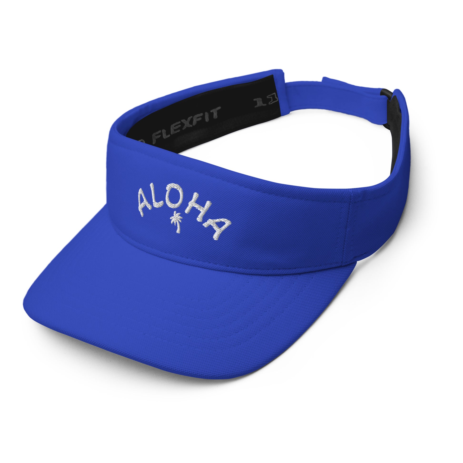 Side view of breathable visor with adjustable strap